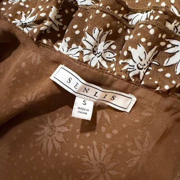 Senlis Josephine Ruffle Neck Sleeveless Maxi Dress Size Small - Picture 5 of 5